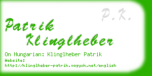 patrik klinglheber business card